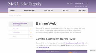 
                            3. BannerWeb | My Alfred University