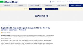 
                            6. Baptist Health Regional Hospitals Designated Stroke Ready By ...