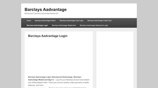 
                            6. Barclays Aadvantage Login – Barclays Aadvantage