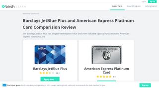 
                            3. Barclays JetBlue Plus and American Express Platinum Card ...