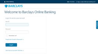 
                            9. Barclays - Welcome to Barclays Online Banking