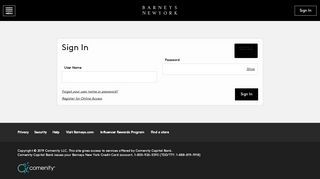 
                            1. Barneys New York Credit Card - Sign In