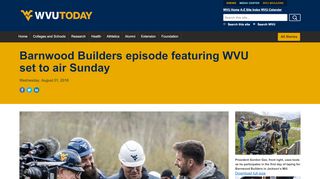 
                            9. Barnwood Builders episode featuring WVU set to air Sunday | WVU ...