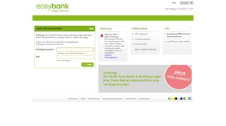 
                            10. Barrierefreie Bedienung - easy internetbanking