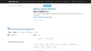 
                            6. Basco bswift Results For Websites Listing - SiteLinks.Info