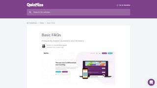 
                            9. Basic FAQs | Quizalize Help Center - help.zzish.com