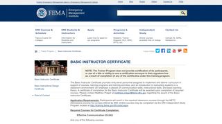 
                            5. Basic Instructor Certificate - FEMA Training - FEMA.gov