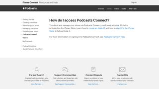 
                            4. Basics - iTunes Connect Resources and Help - Apple