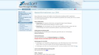 
                            8. Basisinformationen zur ZKV - transsoft.ch