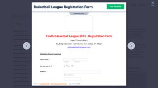 
                            4. Basketball League Registration Form Template | JotForm