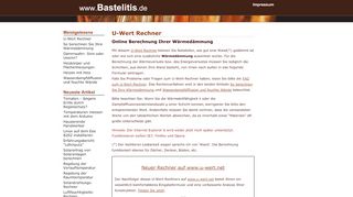 
                            6. Bastelitis.de » U-Wert Rechner