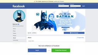 
                            6. Batman - About | Facebook