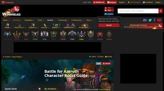 
                            5. Battle for Azeroth Character Boost Guide - Guides - Wowhead