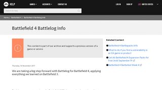 
                            7. Battlefield 4 Battlelog Info - EA Help: Official Support