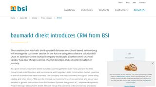 
                            6. baumarkt direkt introduces CRM from BSI | BSI