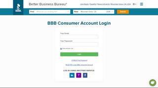 
                            6. BBB Consumer Account Login - BBB serving …