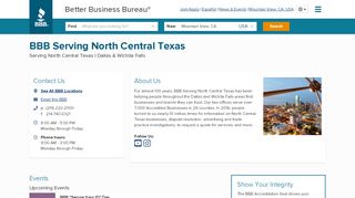 
                            1. BBB Serving North Central Texas: Start With Trust