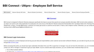 
                            3. BBI Connect - Ultipro - Employee Self Service