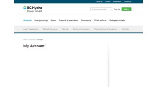 
                            8. BC Hydro - My Account