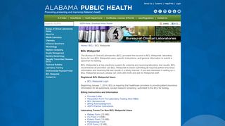 
                            6. BCL Webportal | Alabama Department of Public Health (ADPH)