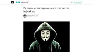 
                            9. Be aware of anonymous user read access in Jenkins - Aubergine ...