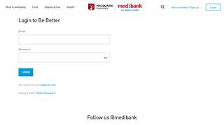 
                            7. Be Better - Login - Medibank