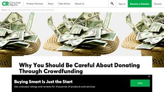 
                            9. Be Careful About Donating Through Crowdfunding - Consumer Reports