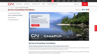 
                            2. Be Part of Something That Matters | Careers | cn.ca