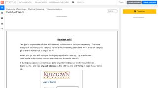 
                            9. BearNet Wi-Fi - Studylib