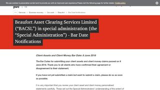 
                            3. Beaufort Asset Clearing Services Limited (“BACSL”) in ... - PwC UK