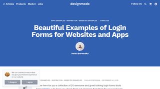 
                            1. Beautiful Examples of Login Forms for Websites and Apps - Designmodo