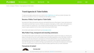 
                            2. Become a FlixBus travel agent or ticket outlet