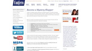 
                            2. Become a Mystery Shopper - Confero Inc.