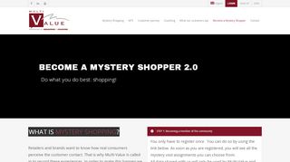 
                            4. Become a Mystery Shopper - Mystery Shopping by Multi-Value