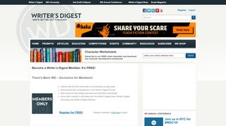 
                            4. Become a Writer's Digest Member, It's FREE! | Writer's Digest