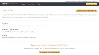 
                            4. Become an Amazon Mechanical Turk Worker