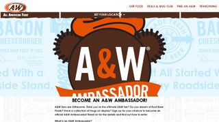 
                            4. Become An A&W Ambassador! | A&W Restaurants
