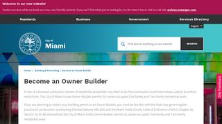 
                            2. Become an Owner Builder - Miami