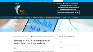 
                            5. Become an RTO via online services available on the ASQA website ...