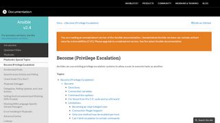 
                            3. Become (Privilege Escalation) — Ansible Documentation