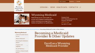 
                            5. Becoming a Medicaid Provider & Other Updates - Wyoming ...