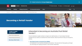 
                            2. Becoming a Retail Vendor - Australia Post