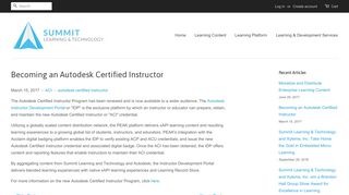 
                            6. Becoming an Autodesk Certified Instructor – Summit L&T, LLC