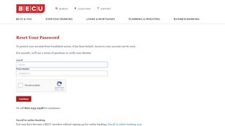 
                            5. BECU - Reset Your Password