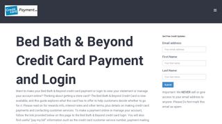 
                            8. Bed Bath & Beyond Credit Card Payment and Login