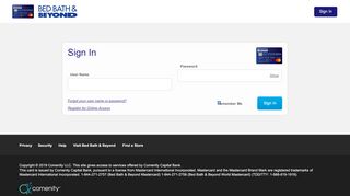 
                            1. Bed Bath & Beyond® Mastercard® - Sign In