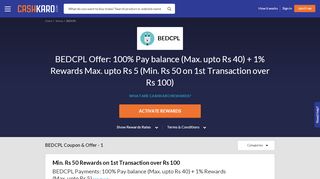 
                            5. BEDCPL Offer: Flat Rs 50 Rewards - Aug 2019