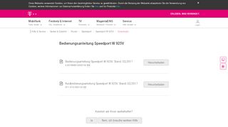 
                            4. Bedienungsanleitung Speedport W 925V | Telekom Hilfe