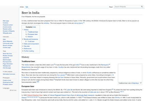 
                            9. Beer in India - Wikipedia