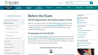 
                            2. Before the Exam | NCSBN